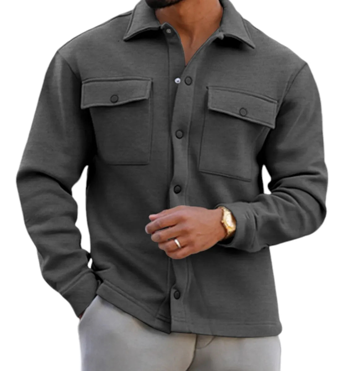 Camisa Casual De Poliéster Para Hombre En Varias Tallas