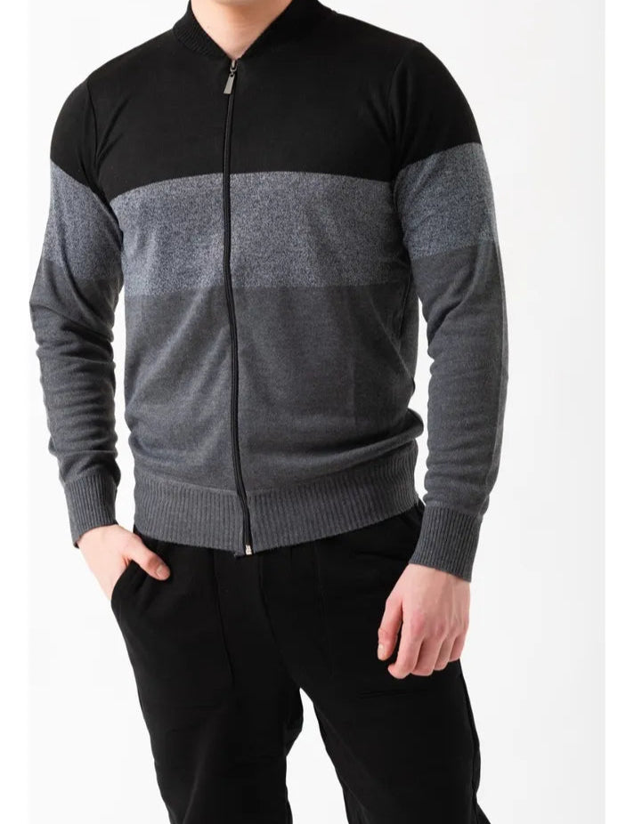 Campera De Hilo Hombre Con Franjas Diferentes Combinaciones