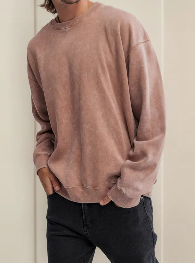 Buzo Oversize Lavado De Felpa Modelo Vitoria