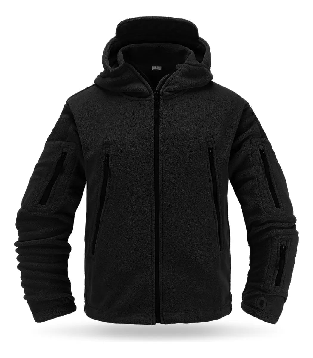 Campera Polar Táctica Con Capucha Invierno