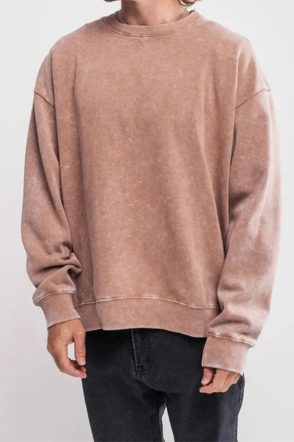 Buzo Oversize Lavado De Felpa Modelo Vitoria