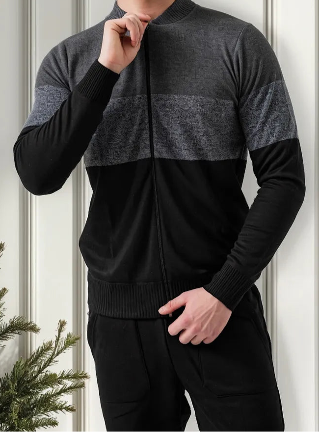 Campera De Hilo Hombre Con Franjas Diferentes Combinaciones