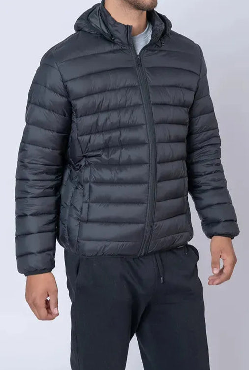 Campera Inflada Hombre Capucha Alpes
